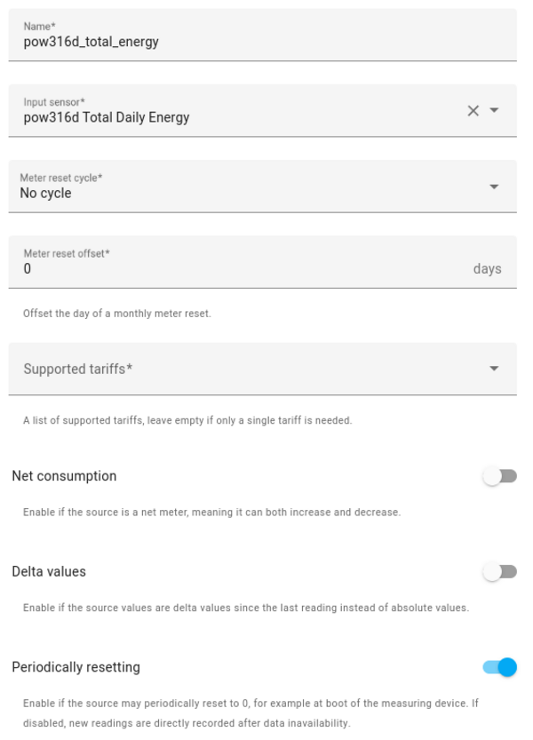 HA Utility Meter Helper HA Utility Meter Helper